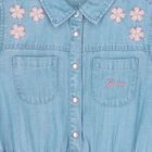 Girls Blue Denim Polo Logo Dress, 1, hi-res