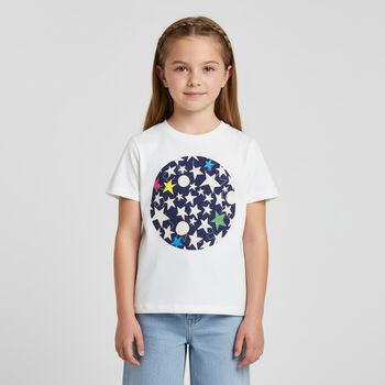 Girls White Logo T-Shirt