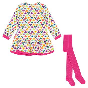 Girls Ivory Heart Dress Set