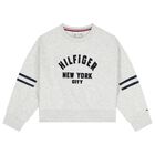 سويت شيرت رمادي بشعار للبنات, 1, hi-res