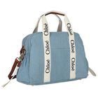 Denim Blue Logo Baby Changing Bag, 1, hi-res