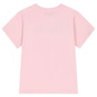 Girls Pink Teddy Bear Logo T-Shirt, 3, hi-res