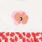 Girls White & Red Floral Dress, 1, hi-res