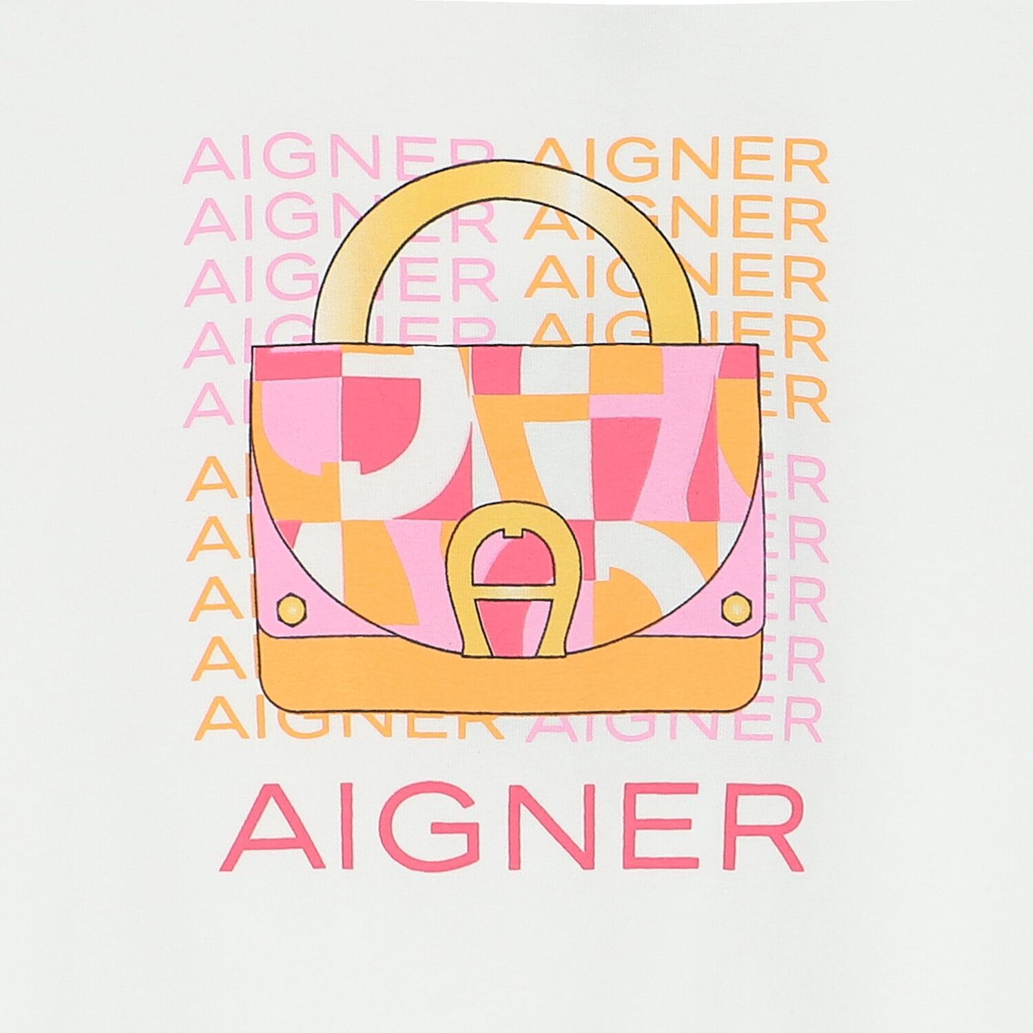 تيشيرت بنات بالشعار باللون الأبيض, 1, hi-res image number null