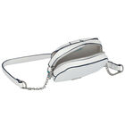 Girls White Logo Leather Handbag, 1, hi-res