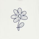 تي شيرت بنات بنقشة زهور باللون العاجي, 1, hi-res