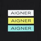 تي شيرت أولاد بالشعار أسود, 2, hi-res