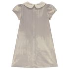 فستان بنات بفيونكة باللون الذهبي, 1, hi-res