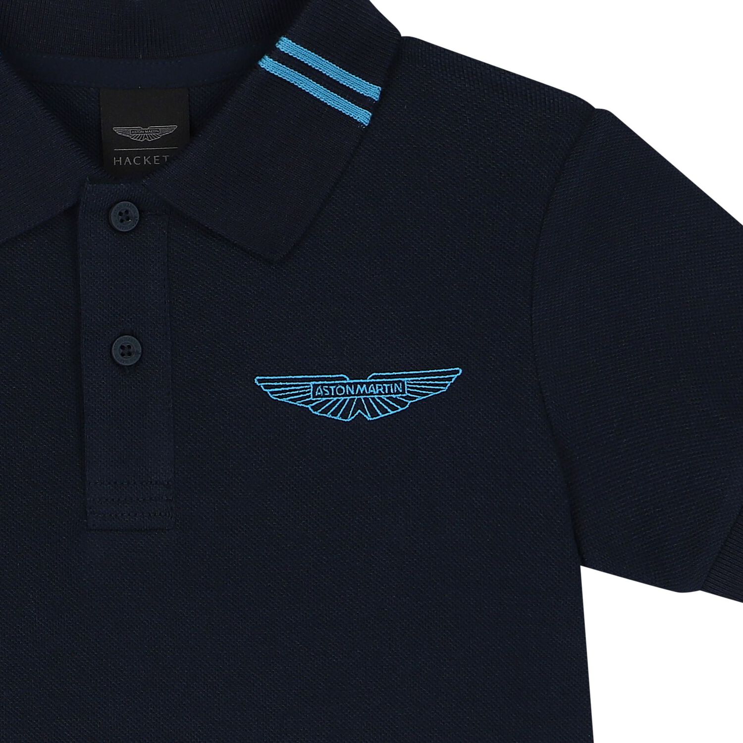 Boys Navy Blue Logo Polo Shirts, 3, hi-res