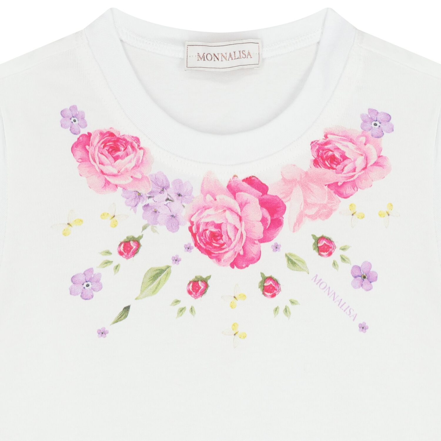 Girls White & Lilac Floral Skirt Set, 2, hi-res