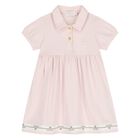 Younger Girls Pink Logo Dress, 1, hi-res