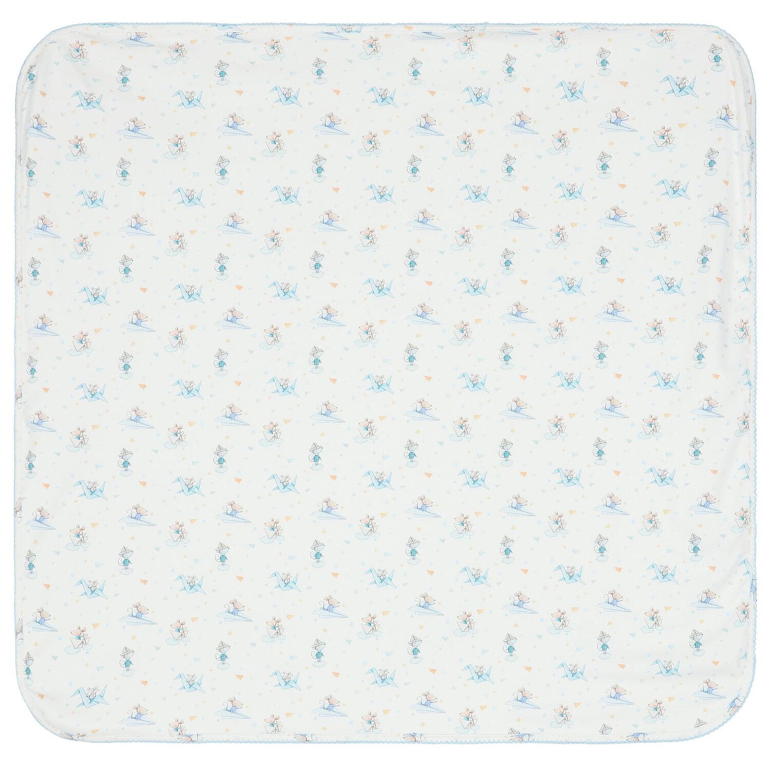 Baby Boys White Cute Mouse Blanket, 1, hi-res
