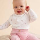 Baby Girls White & Pink Bibs ( 2 Pack ), 2, hi-res