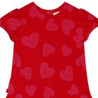 فستان بنات بطبعه قلب من الترتر باللون الاحمر, 1, hi-res