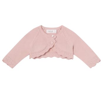 Baby Girls Pink Knitted Cardigan