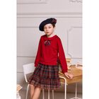 Girls Red & Navy Blue Tartan Dress, 1, hi-res