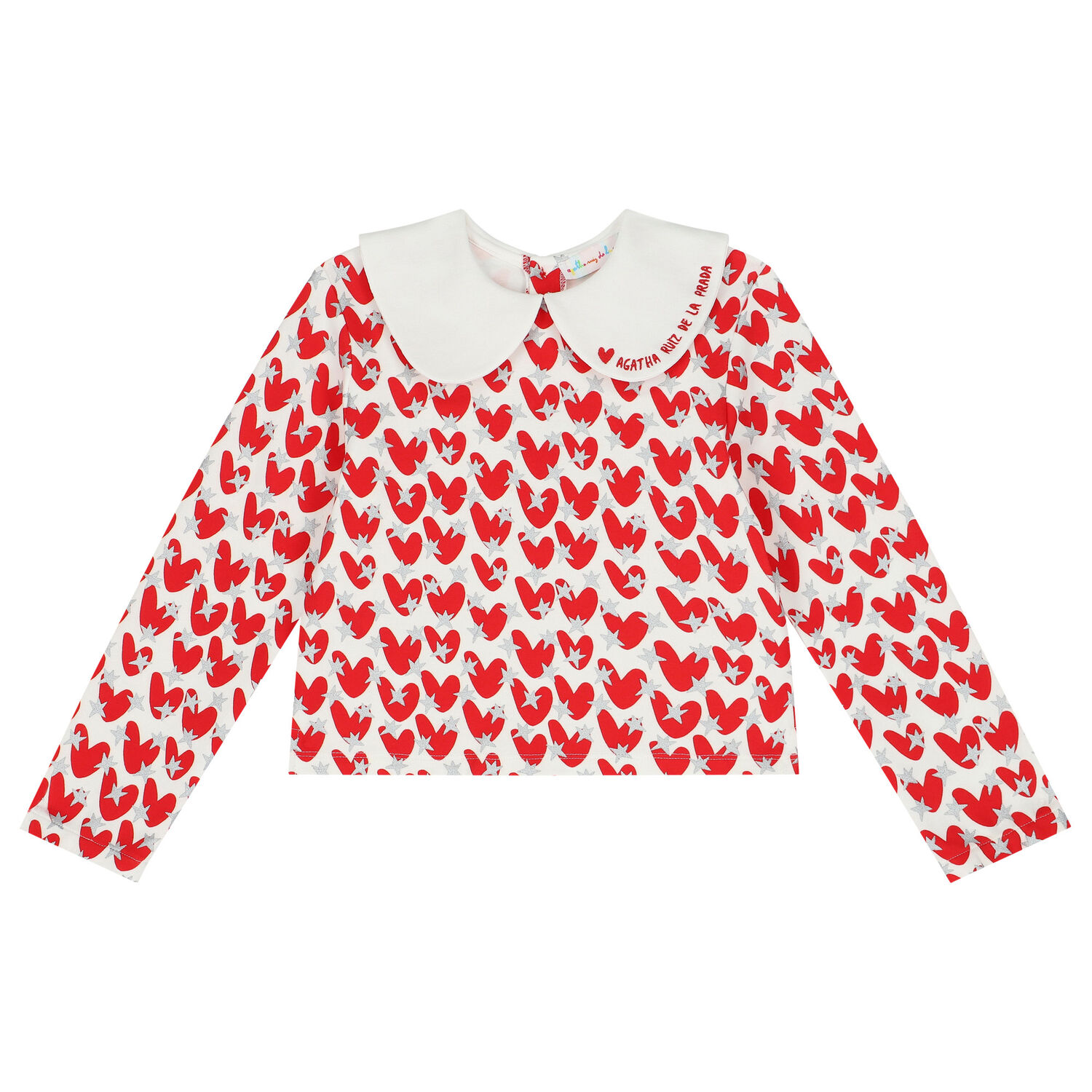 طقم تنورة بنات تول باللون العاجى والأحمر, 1, hi-res