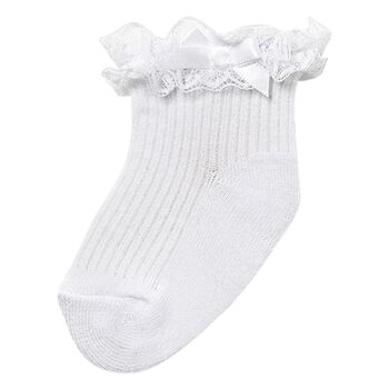 Baby Girls White Lace Socks