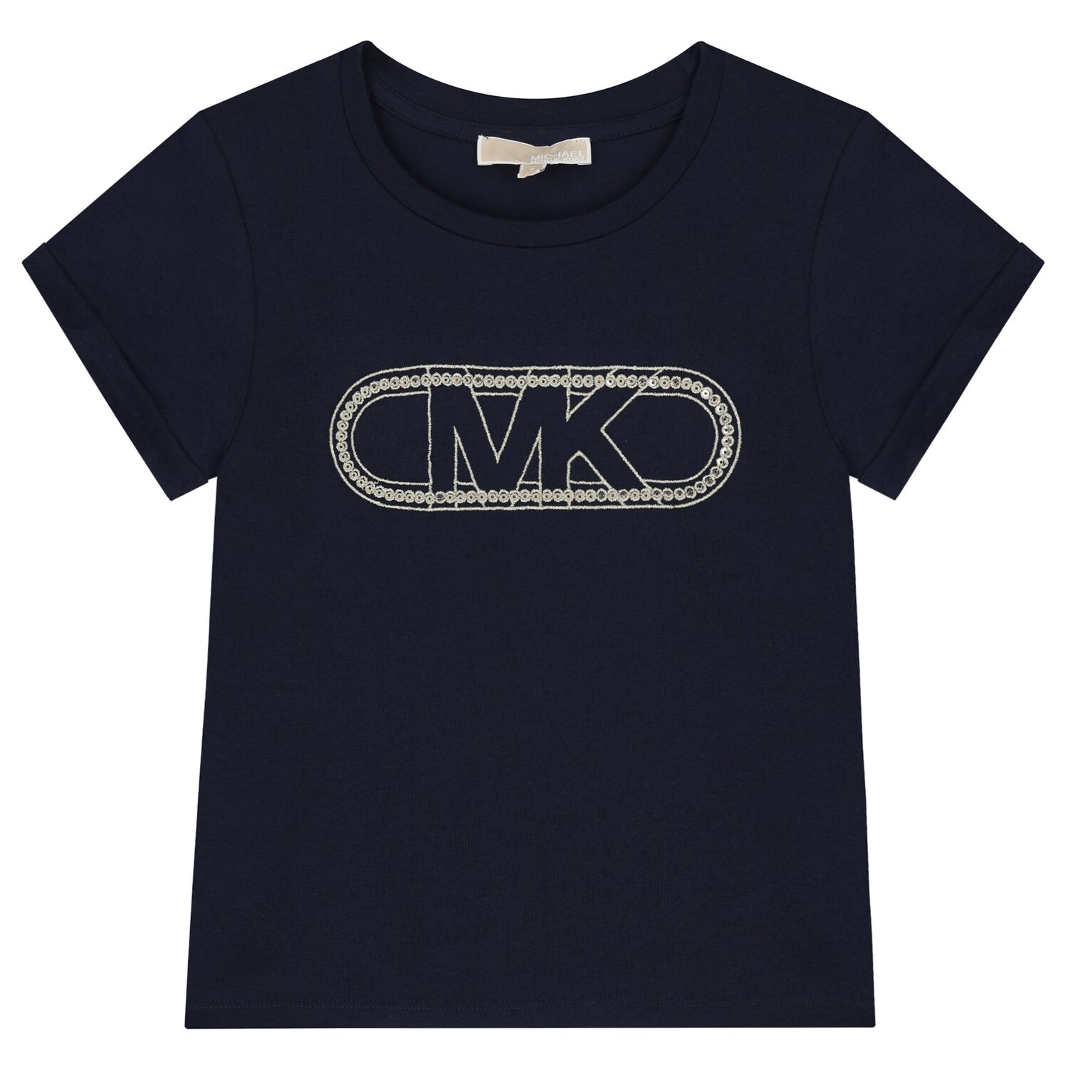 Girls Navy Blue Logo T-Shirt, 2, hi-res image number null