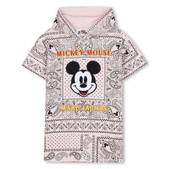 Girls Pink Mickey Mouse Hooded Dress