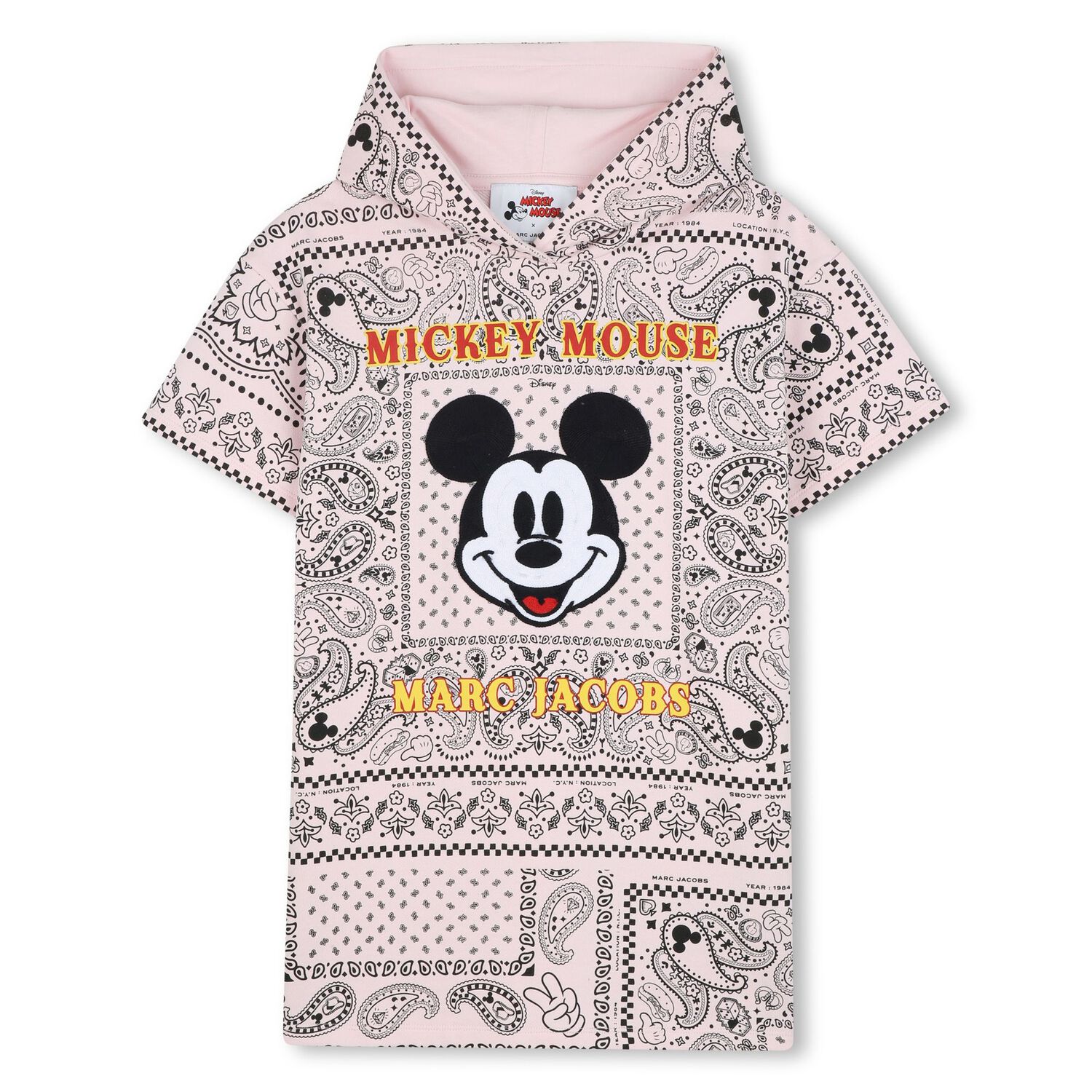 Girls Pink Disney Hooded Dress, 1, hi-res image number null