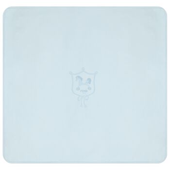 بطانية أطفال زرقاء بشعار للأولاد