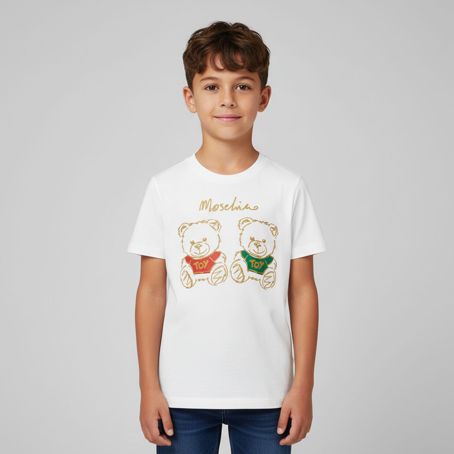 Ivory Teddy Bear Logo T-Shirt, 1, hi-res