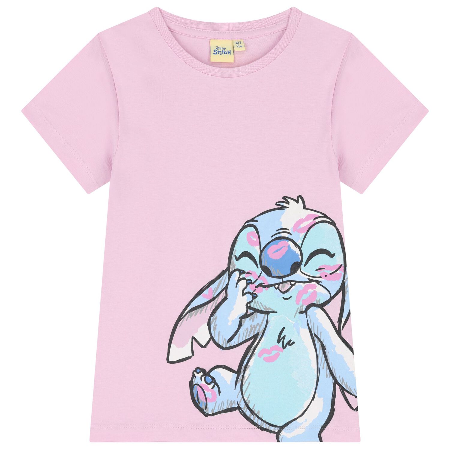 Girls Pink Disney Stitch Shorts Set, 1, hi-res