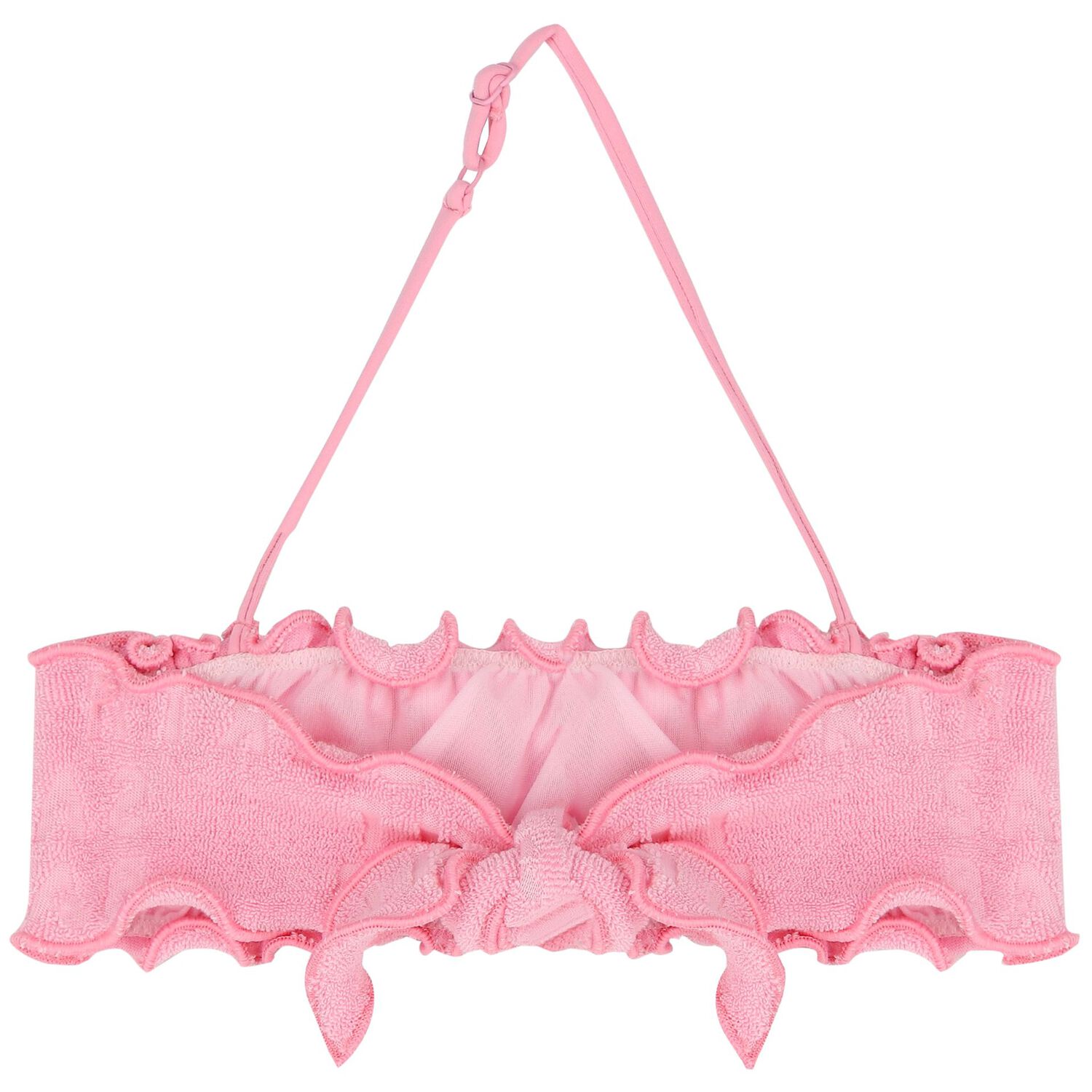 مايوه بنات بيكيني بالشعار باللون الوردي, 1, hi-res image number null