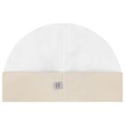 White & Beige Logo Baby Hat, 1, hi-res