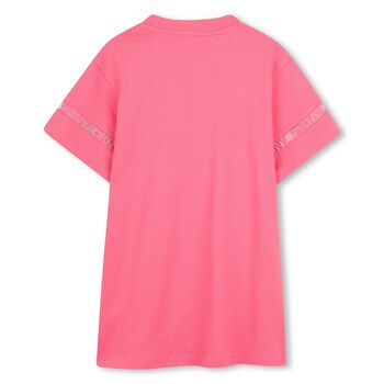 Girls Pink Logo Dress