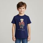 Boys Blue Polo Bear T-Shirt, 1, hi-res