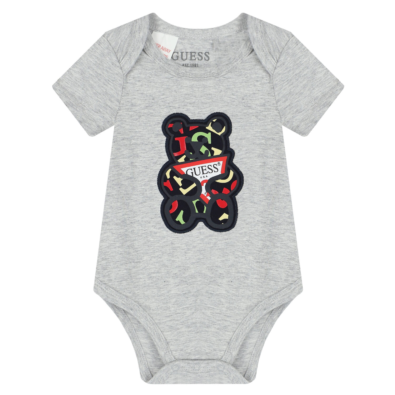 طقم هدية بالشعار باللون الرمادى والاسود للاولاد, 1, hi-res