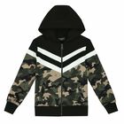 Boys Camouflage Hooded Top, 1, hi-res