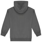 Boys Grey Logo Hooded Zip Up Top, 1, hi-res