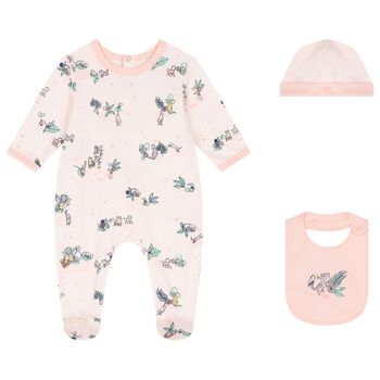 Baby Girls Pink Jungle Babygrow Gift Set