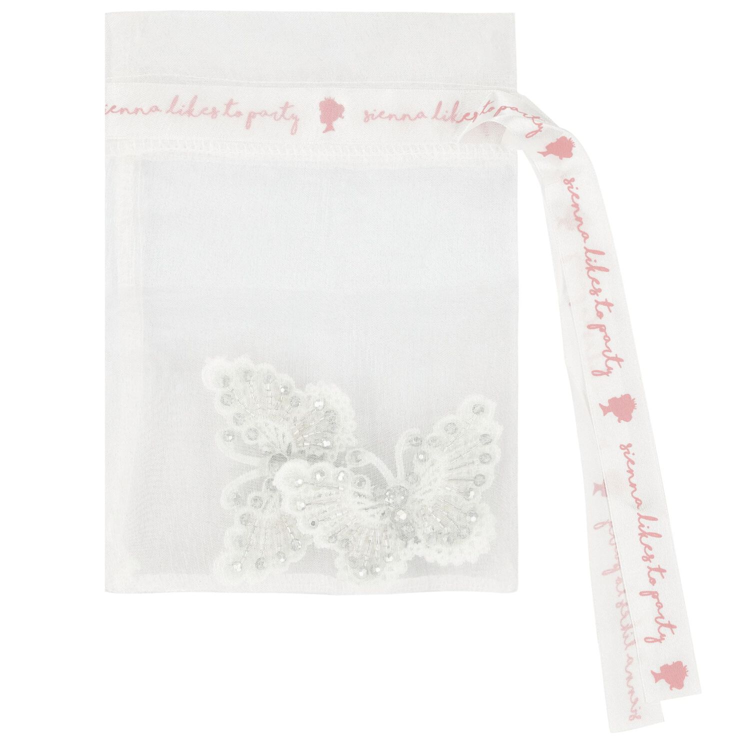 مشبك شعر للبنات بفيونكة باللون الأبيض والفضي , 3, hi-res