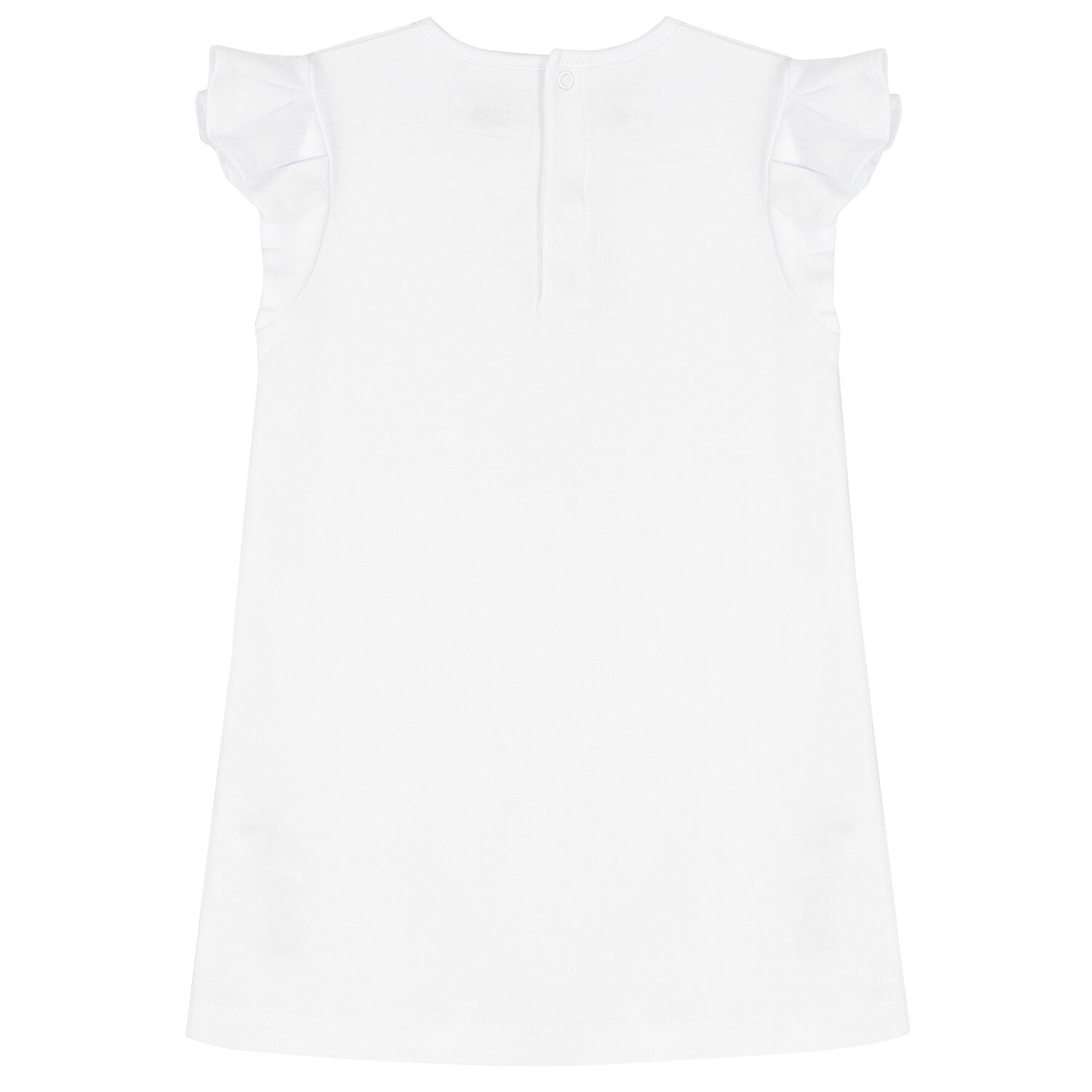 Younger Girls White Choupette Logo Dress, 1, hi-res