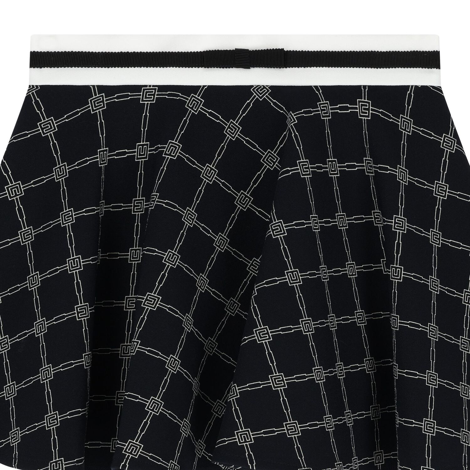 تنورة بنات بالشعار باللون الكحلي, 1, hi-res