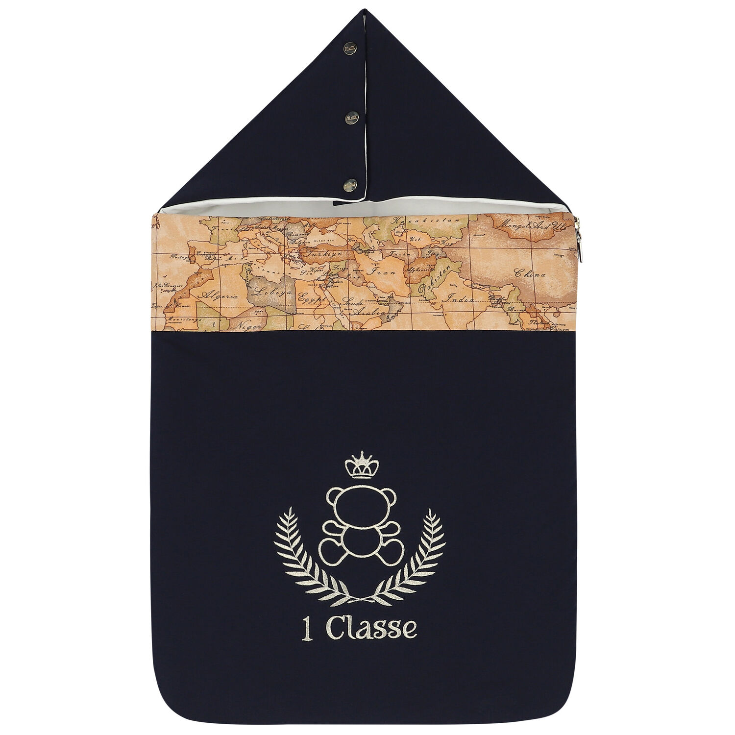 مدس بطبعة خريطة باللون الكحلي والبيج, 2, hi-res image number null