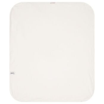 Baby Girls Ivory & Gold Logo Blanket