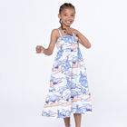 فستان قطن بوبلين بالشعار باللون الابيض, 1, hi-res