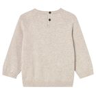 Younger Boys Beige Jumper, 1, hi-res