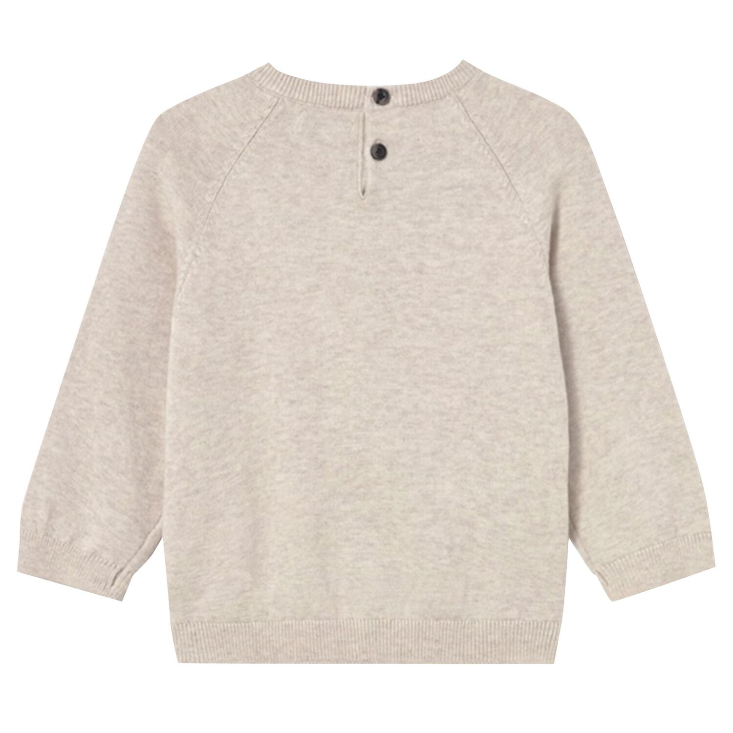 Younger Boys Beige Jumper, 1, hi-res