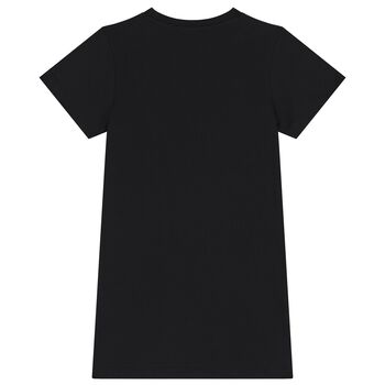 Girls Black Logo Dress
