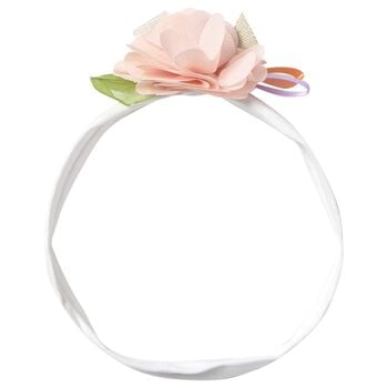 Baby Girls White Flower Headband