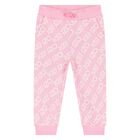 Younger Girls Pink Logo Tracksuit, 1, hi-res