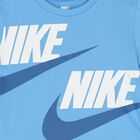 طقم شورت للأولاد الصغار بالشعار باللون الأزرق, 1, hi-res