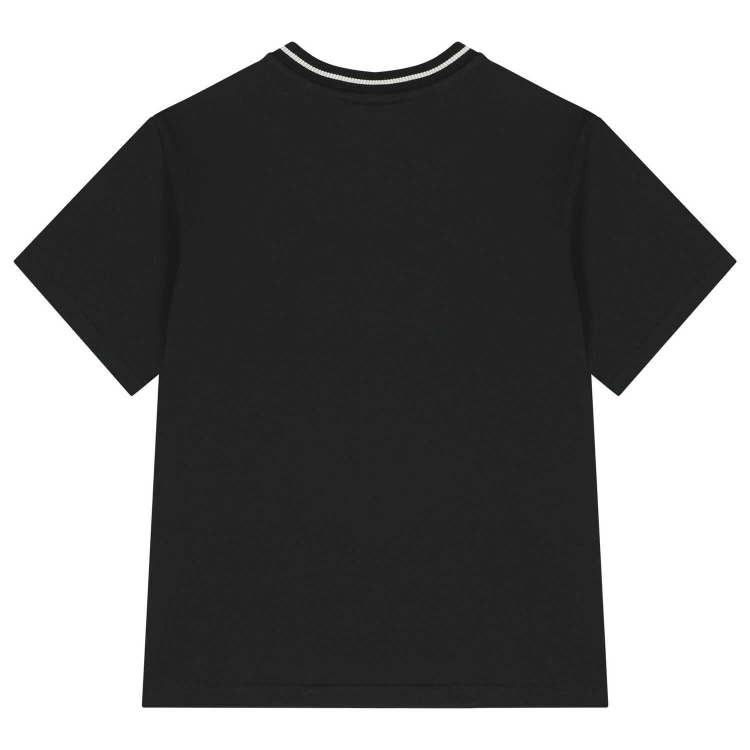 قميص أسود بشعار للأولاد, 1, hi-res