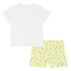 Younger Boys White & Yellow Swim Shorts Set, 1, hi-res